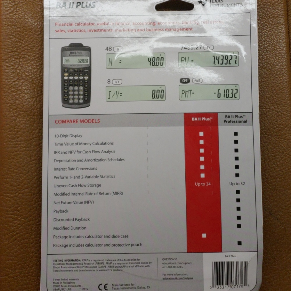 Texas Instruments BA II Plus Calculator - Picture 2 of 3